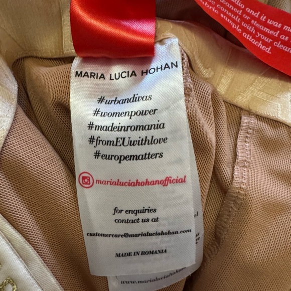 Adelie Plunging Draped Plisse Slit Gown In Desert Rose - Picture 15 of 16